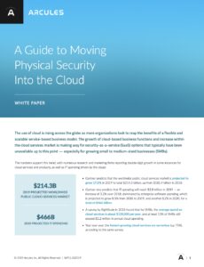 A Guide to Moving Physical Security Into the Cloud